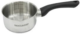 Fackelmann 680341 Casserole 12 cm en inox, de cuisine, tous feux, Petite, sans PFAS, Acier inoxydable 18/8, Gris, 12 x 6 cm