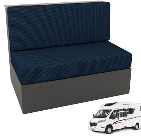 MeYuxg 2 Stück Wohnmobil Esstischkissenbezüge (1 Set), RV-Sitzbezüge, Waschbar Wohnwagen Polster, Wohnmobil-Sitzbezüge für Anhänger, Stretch Sofa Überzug, für Wohnmobil, Restaurant (Marineblau
