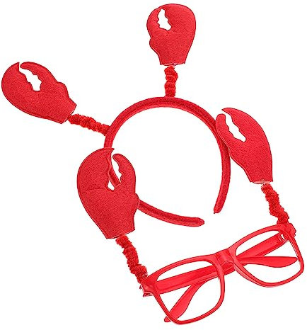 DINHEAROM 1 ensemble Bandeau Crabe avec Lunettes Accessoire pour Adultes et Garçon Fille pour Mascarades Carnaval Halloween Fêtes et Événements Spéciaux