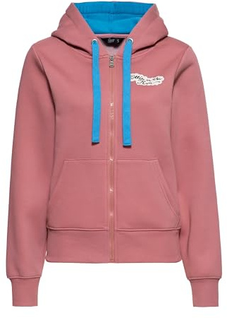 Queen Kerosin Damen Kapuzensweatjacke · Sweatjacke · Kapuzenjacke · Zip · Hoodie · Vintage · Retro · Print · Übergangsjacke · Sportlich · Freizeit · Kordelzug · Hottie On The Run