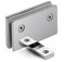 1 PC Charnière de porte en verre de salle de bain, pince pour porte de douche sans cadre, pince en acier inoxydable pour vitrine, pour verre de 8-12 mm,installation mur contre verre à 360 °