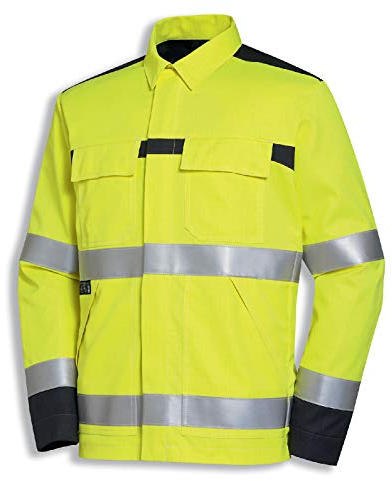 Uvex High Vis Arbeitsjacke - Flammhemende Warnschutz-Jacke - Gelb - Gr 64/66