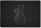 Nicoman CAT Embossed Shape Door Mat Dirt-Trapper Jet-Washable Doormat-(Use Indoor or Sheltered Outdoor)- (60x40cm/23.6x15.7inches, Small) Black