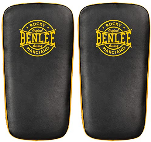 BENLEE Unterarmpratzen aus Leder SUPER Thai Two one Size, Black/Yellow