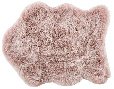 ASTRA Wohnzimmerteppich rosa – Kunstfell Teppich Bella – Dekofell Matte 60x80 cm – Bettvorleger flauschig – Sofa Matte Shape