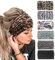 Stirnbänder Damen Frauen Haarreifen Breite Boho Blumendruck Knot Yoga Sport Haarbänder Elastische Haarschmuck Mehrfarbig Weiche Turbane