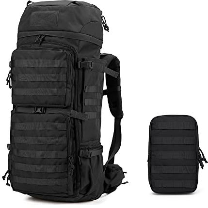Mardingtop 75L Taktischer Rucksack Trekkingrucksack mit Regenhülle,Zubehör Pouch Wanderrucksack Großen Kapazität Backpack Outdoor Rucksack für Trekking,Wandern und Camping