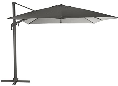 Hespéride - Parasol déporté rectangulaire inclinable Éléa Ardoise