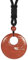 DALMARO Halskette für Damen GEMSTONE EYE - Edelstein Naturstein Shakra Anhänger mit Schmuckschachtel (ROTER JASPIS)