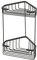 Gedy | Portaoggetti Doccia Angolare in Acciaio Inox, Colore Nero, Dimensioni 32,5 x 20 x 15,1 cm e Peso 0,59 kg