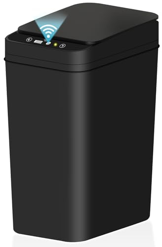 Cubo de basura inteligente con sensor de movimiento de 3 galones, Papelera Escritorio, Contenedor de Basura