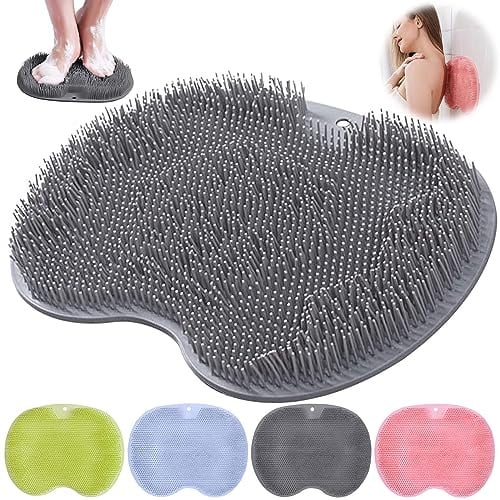 Fuß Massagegerät, Rückenschrubber für Dusche, Rückenkratzer, Rutschfestes | Rutschfestes Silikon Massagepad, Massagegerät für Füße, Fusswaschmatte für Dusche, Rückenbürste mit Saugnapf für Beruhigend