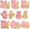 Easter Biscuit Moulds, 8pcs Easter Cookie Cutter Set, Rabbit Cookie Cutter Cookie Stamp Set, Easter Egg Biscuit Cutter Stampers Emboss Biscuit Cutters for Baking (Easter Theme)