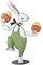 formano Metallfigur Jongleur Hase mit 2 Ostereiern | Osterhase Dekofigur Figur | 54x39 cm | Zierfigur Ostern
