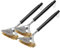 Grillfürst 3X Premium Grillbürste mit Messing Borsten, 45 cm - Grill Reinigungsbürste für Grillrost, Grillrost Bürste mit breitem 3-Fach Bürstenkopf und Schaber