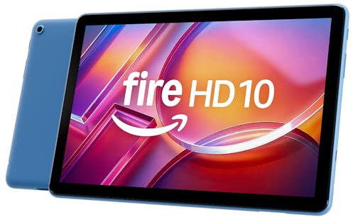 Amazon Fire HD 10 tablet (newest model) built for relaxation, 10.1 vibrant Full HD screen, octa-core processor, 3 GB RAM, 64 GB, Ocean