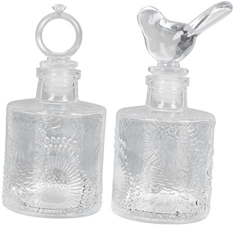 UPKOCH 2pcs Embossed Aromatherapy Bottle Glass Spray Bottles Glass Perfume Bottle Aroma Container Decorative Perfume Bottle Empty Essentil Oil Bottle Perfume Dispenser Bracket Travel Fine