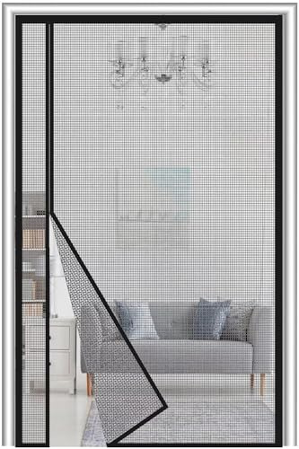 Apertura Laterale Zanzariera Magnetica per Porte 60x155CM Fibra di vetro,Reversibile Sinistro Destro Zanzariera Magnetica per Porte Finestra，Facile da Installare，Resistente agli strappi