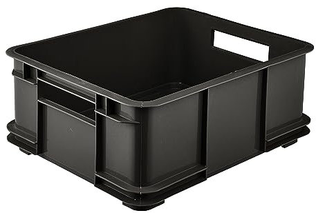 keeeper Aufbewahrungswännchen mit Tragegriffen, Euro-Box L, Procyclen, 20,5 l, Bruno Eco Line, Eco Graphitgrau