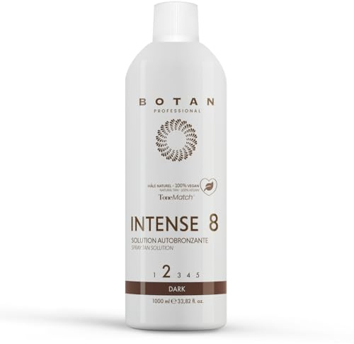 BOTAN Professional – Dark Intense 8 – Selbstbräunungsspray – 1 Liter – Vegan & Tierversuchsfrei – Alkoholfrei