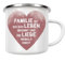 artboxONE Emaille Tasse EIN Herz für Familie von Wundertüte - Emaille Becher Typografie