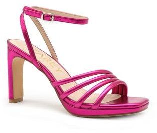 Azarey - Sandalias de plataforma con tiras color fucsia - Sandalia de plataforma alta con cierre ajustable (Fucsia - 36)