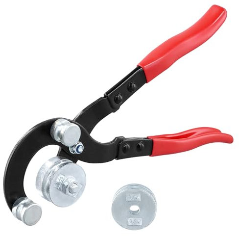 QWORK® Rohrbiegezange für Kupfer- und Aluminiumrohre, Geeignet für 4mm 6mm 8mm 10 mm Durchmesser