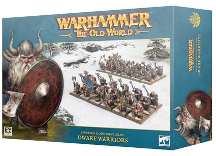 Warhammer Games Workshop Alte Welt - Zwergenberg hält Zwergkrieger, Schwarz