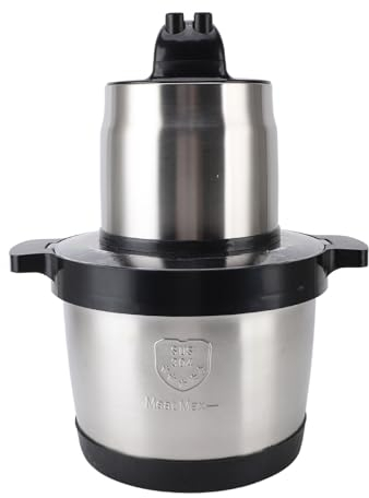 Robot da Cucina, Tagliaverdure Elettrico Tritatutto con Ciotola da 6 Litri 2000W 2 Marce Frullatore per Carne Tagliapasta Multiuso per Insalata Tagliapatate per Tritare Affettare