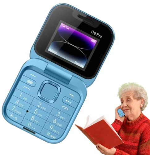ZHUMCCY Téléphone Portable pour Personnes Âgées, 2024 Téléphone Pliable pour Personnes Âgées 2 Carte S-I-M Nouveau Téléphone Portable À Rabat avec Caméra Arrière HD