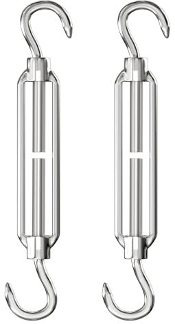 SCOOYUCK 2 Stück M5 Spannschloss, 304 Edelstahl Drahtseil Spanner，Erstellbare Spannschloss