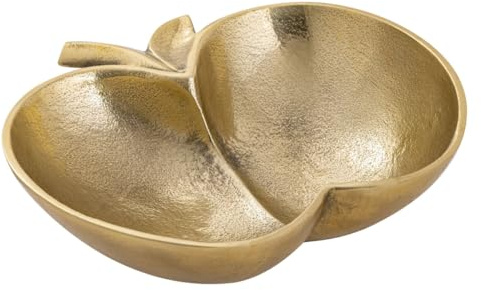 Amago home Dekoschale gold Knabberschale Deko Schalen silber Apfel Stern Ginkgo Blatt Farbe Apfel 21x21cm gold