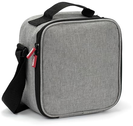 TATAY Urban Food Casual, Bolsa Térmica Porta Alimentos, con 4 Tuppers Herméticas (2 x 0.5L, 2 x 0.2L), Color Denim Gris. Medidas 22.5 x 10 x 22 cm, 3L de Capacidad
