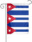 Banderas decorativas de jardín con bandera cubana, banderas colgantes de jardín de 12 x 18 pulgadas, banderas de jardín pequeñas, banderas de invierno y Navidad al aire libre