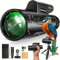 2025 Update - 80x100 Monokular Teleskop High Powered für Smartphone High Definition Monokular für Erwachsene mit Adapter/Stativ für Vogelbeobachtung Wandern Jagd Camping Reisen Outdoor (Schwarz Neu)