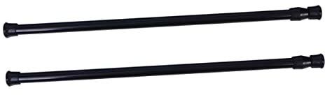 Cabilock 2 Stück Schwarze Duschvorhangstangen Verstellbare Spannstangen Für Badezimmer Ausziehbare Schienenstange
