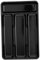 Csafyrt Soporte de cubiertos Small Kitchen Utensil Cajón Organizador de plástico Organizador de plástico Soporte de utensilios de plástico con 4 compartimentos bandeja de cubiertos negros