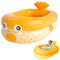 Piscina Gonfiabile Bambini, Piscinetta Gonfiabile Bambini, Globefish Piscina Gonfiabile Neonato Spiaggia con Fondo a Bolle Gonfiabile, Estivi Giardino Esterno Piscinetta Baby-110×90×35cm (Arancione)