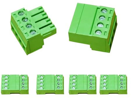 5 Paare 3.81mm Schraubklemmen 4 Polig Männlich und Weiblich Klemmen, Steckverbinder Anschlussklemmen