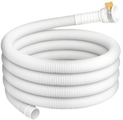 Ablaufschlauch für mobile Klimaanlage – Schlauchverlängerung für tragbare Klimaanlage von 3 m | mit Gummidichtungsclip, zuschneidbar, Lochdurchmesser 2,5 cm, für Heizung, Spüle, Eimer A