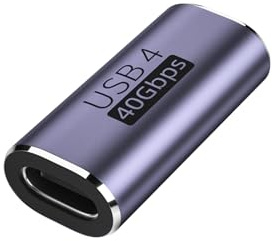 Wvxilyr Adaptateur USB C Coupleur 40Gbps, Adaptateur USB C Femelle vers Femelle, Typ C Coupleur 40Gbps, Compatible pour 8K@60Hz et Charge Rapide 100W, Tous Les Dispositifs Type C