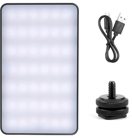 1 Set Handheld Camera Light Rechargeable USB C Powered Photography Lighting for Video Photoshoots Live Broadcast Continuous Lighting Equipment