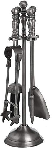 Hill 1975 Traditional Companion Set in Antique Pewter, Nickel, Mixed, one