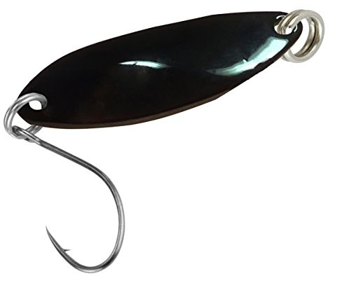 Fishing Tackle MaxSpoon Tango 1, 8g - Forellenblinker zum Spinnfischen, Forellenköder zum Spinnangeln, Blinker für Forellen, Löffelblinker, Farbe:schwarz/orange, 0, Bunt, Normal