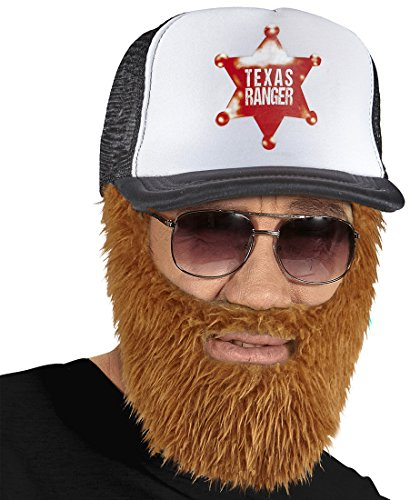 NET TOYS Trucker Basecap mit Vollbart Rednecks Baseball Kappe Hillbilly Busfahrer Mütze mit Bart LKW Fahrer Schirmmütze