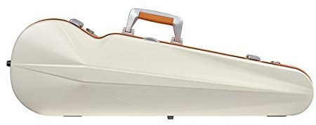 SUPREME ICE CONTOURED Violin Case von BAM 4/4 weiß/orange
