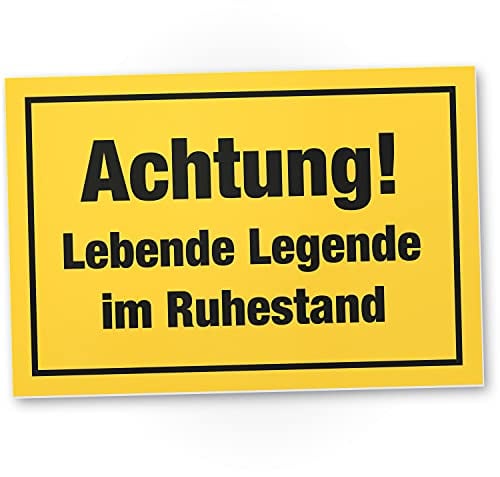 DankeDir! Achtung Lebende Legende im Ruhestand - Schild Abschiedskarte Ruhestand Geschenkidee Abschiedsgeschenk Kollegen Rente Geschenk Verabschiedung - Abschied Arbeitskollege Büro