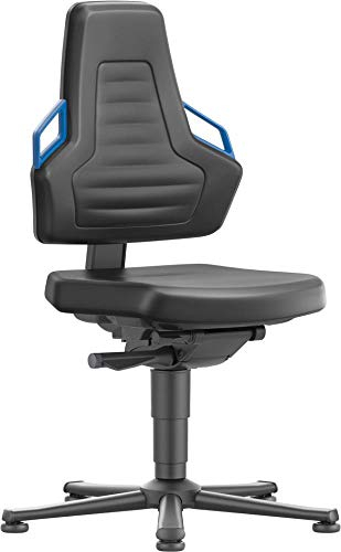 bimos Stuhl/Bürostuhl Nexxit 1 Gleiter K Leder Griff blau