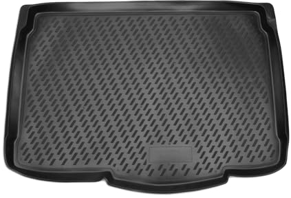 OMAC Kofferraummatte Kofferraumwanne kompatibel mit Opel Corsa 2014-2020 Gummi TPE Schwarz