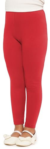 Merry Style Mädchen Lange Leggings aus Baumwolle MS10-225 (Rot, 146 cm)